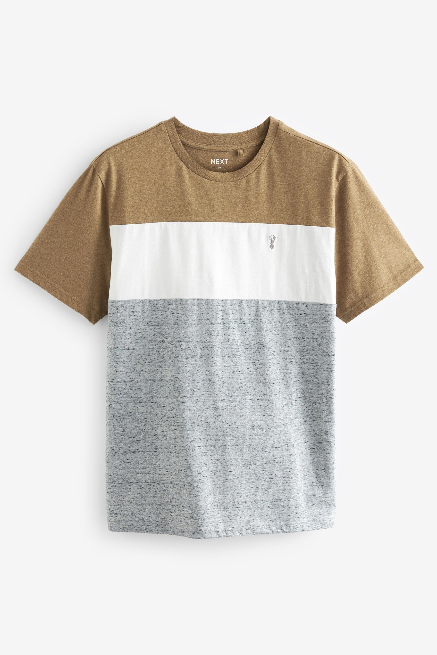 Next T-Shirt T-Shirt in Blockfarben (1-tlg) Neutral