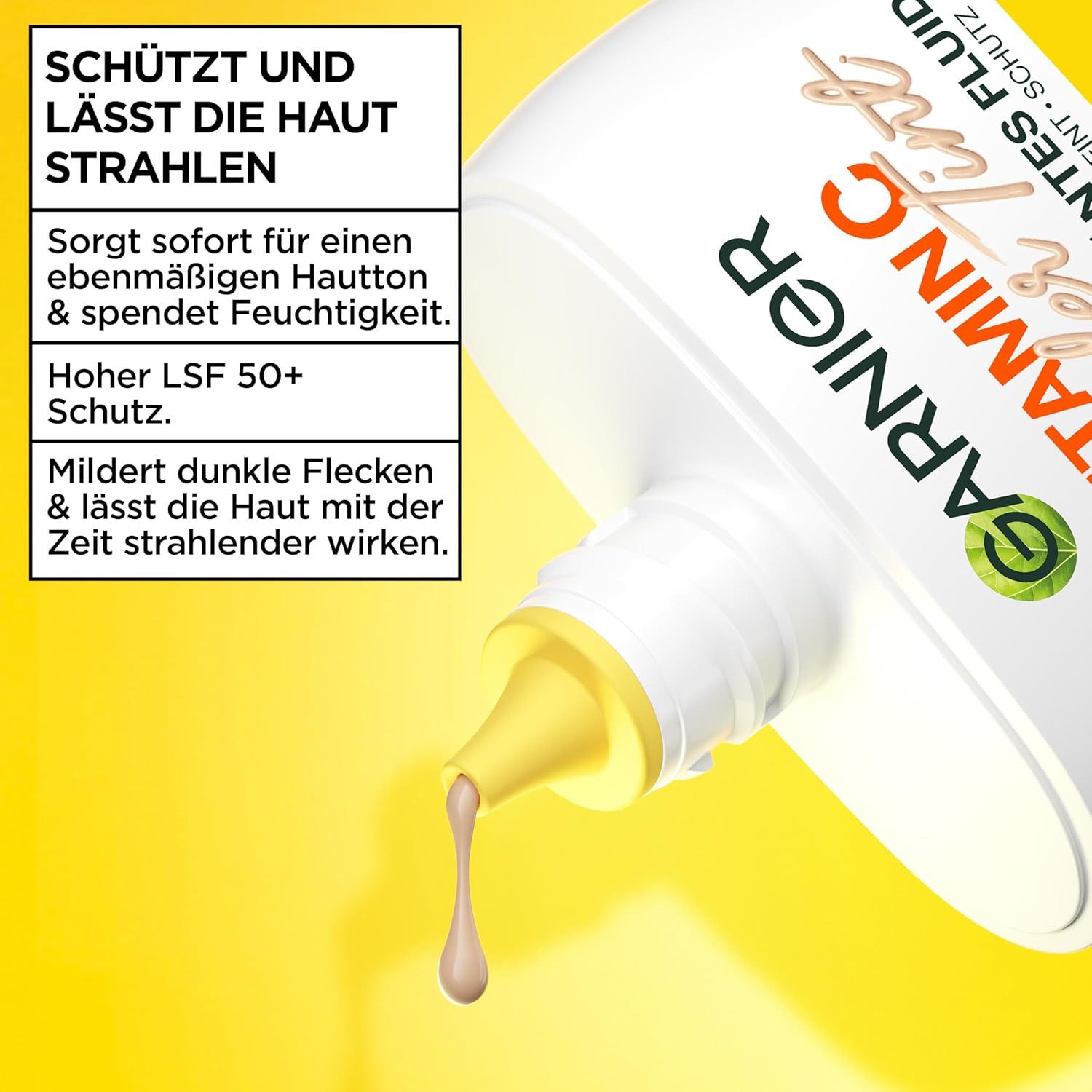 GARNIER Getönte Gesichtscreme Vitamin C Wonder Tint All-In-1 Getöntes Fluid LSF 50+