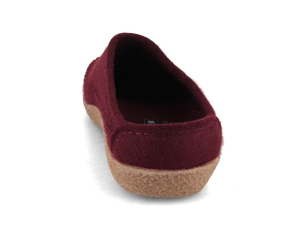 Haflinger Damen Herren Pantoffel Blizzard Credo, bordeaux, wärmeisolierend, filz Hausschuh – Bild 5 von 5