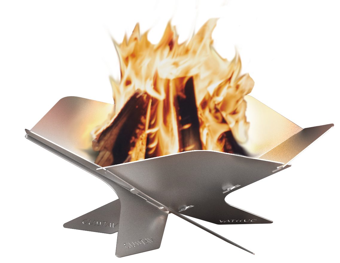 Miqio Feuerschale Ultrakompakte mobile Feuerschale (steckbar) aus Edelstahl (rostfrei), (1-St), Skandinavisches Design. Klassisch und modern.