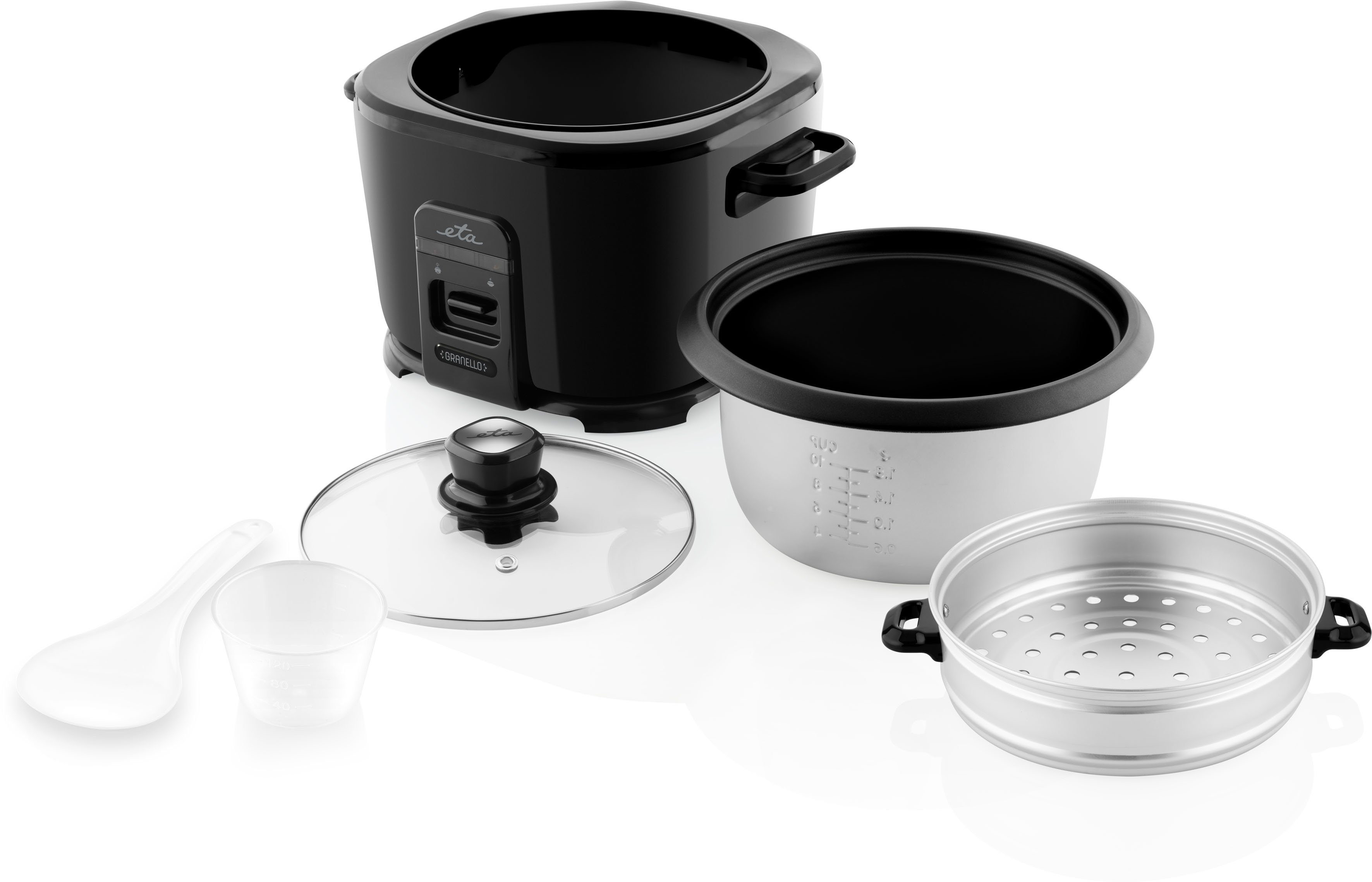 eta Reiskocher GRANELLO ETA313990000, 700 W, mit Dampfgaraufsatz, 1,8 l, vollautomatisch, Aluminiumbehälter – Bild 5 von 5