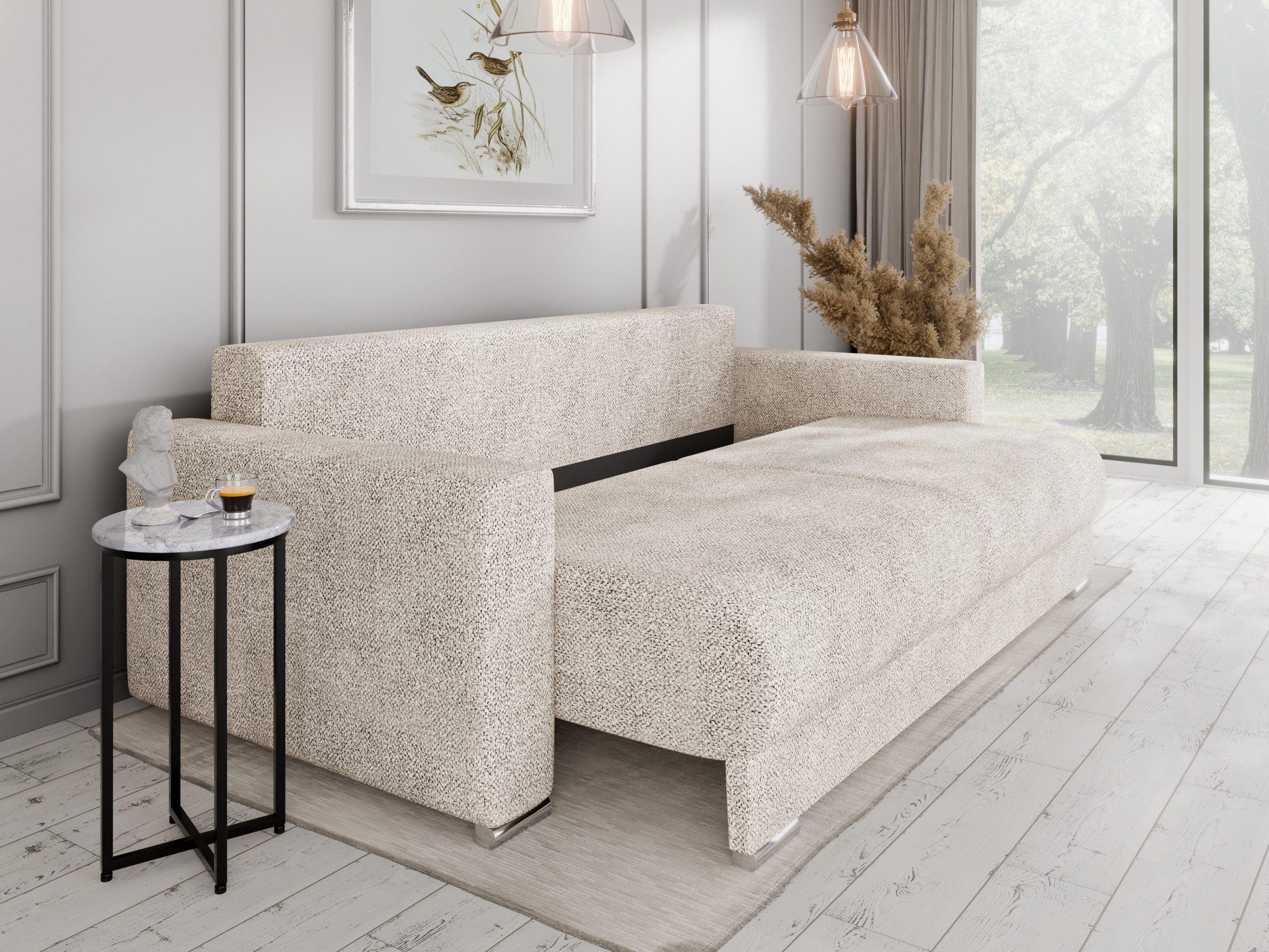 Homesy Schlafsofa CALMA Schlafsofa mit Bettkasten 3-Sitzer modernen Stil – Bild 4 von 5