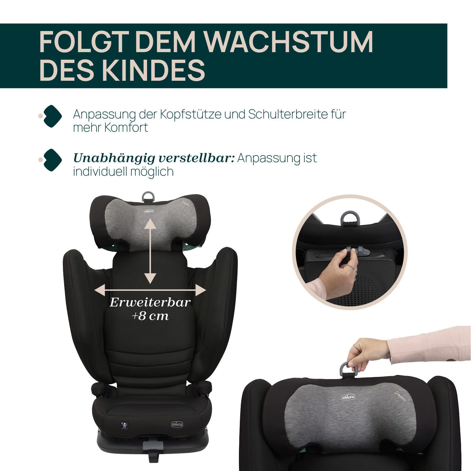 Chicco Autokindersitz Fold & Go I-Size, ab: 3 Jahren, bis: 12 Jahren, ab: 100 cm, bis: 150 cm