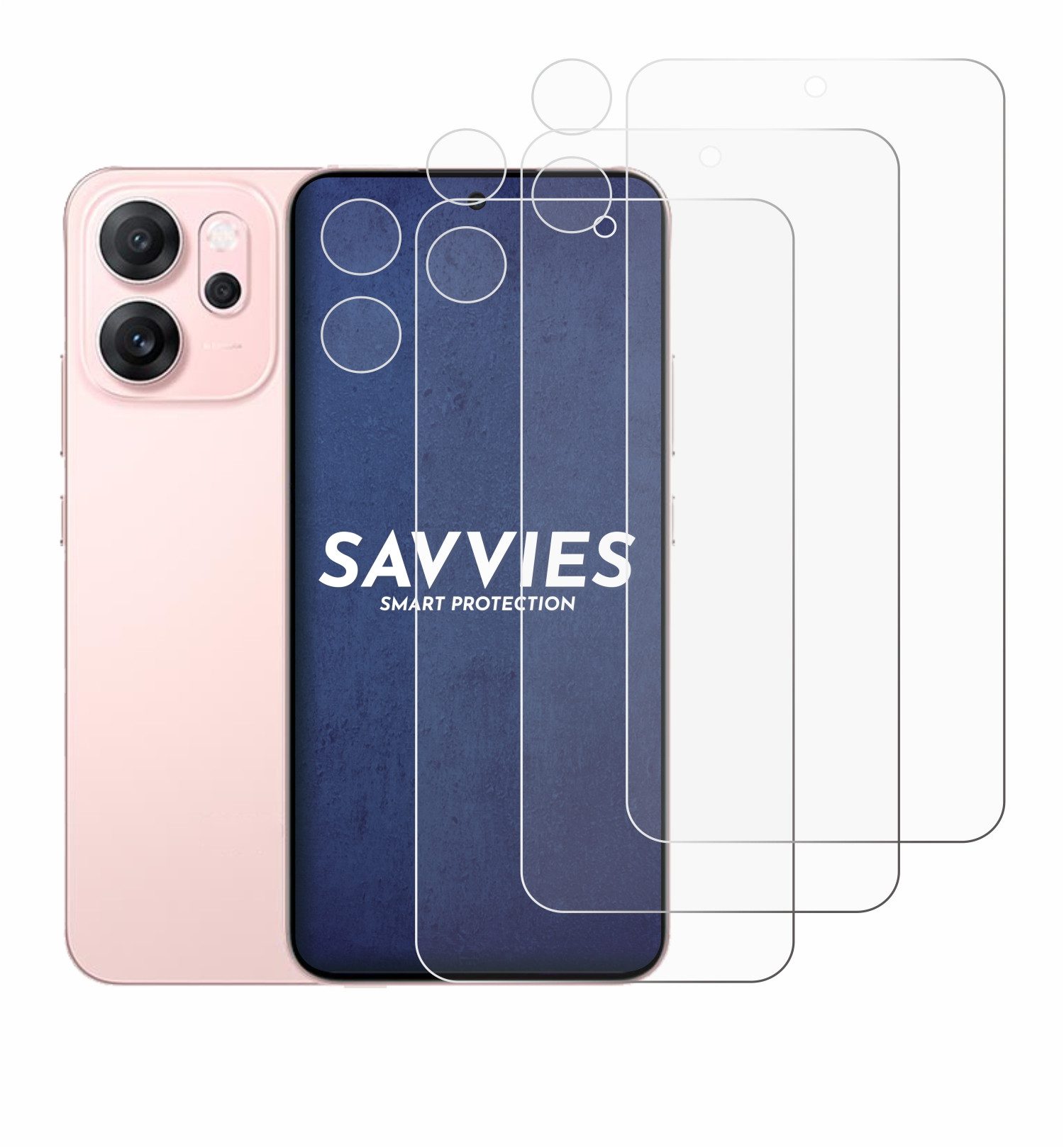 Savvies Displayschutzfolie Schutzfolie für Oppo Reno 14 F (Display+Kamera), 6 Stück, Displayschutz Schutz Folie Klar Transparent