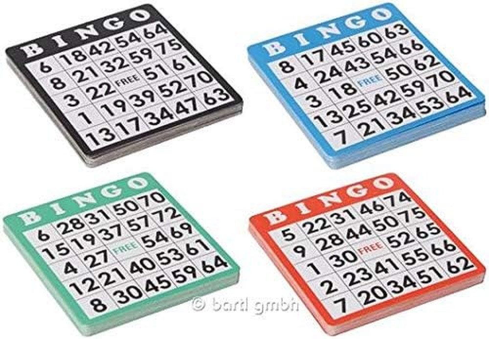 Bartl Spiel Bingo Karten 100er Set, Zusatzkarten, zur Wiederverwendung geeignet, Ersatz Bingokarten / Ideal für Senioren