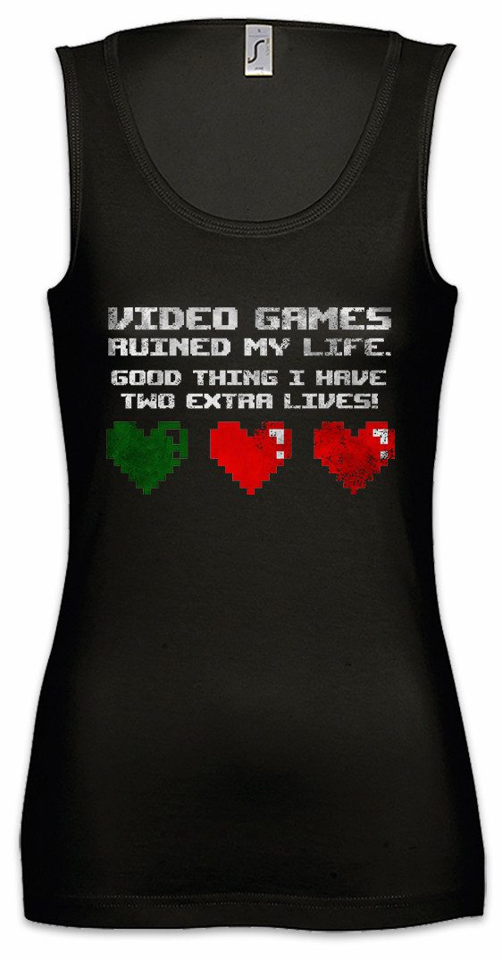 Tanktop Video Games Ruined My Life Ärmelloses Damen T-Shirt Gamer RPG Roleplay