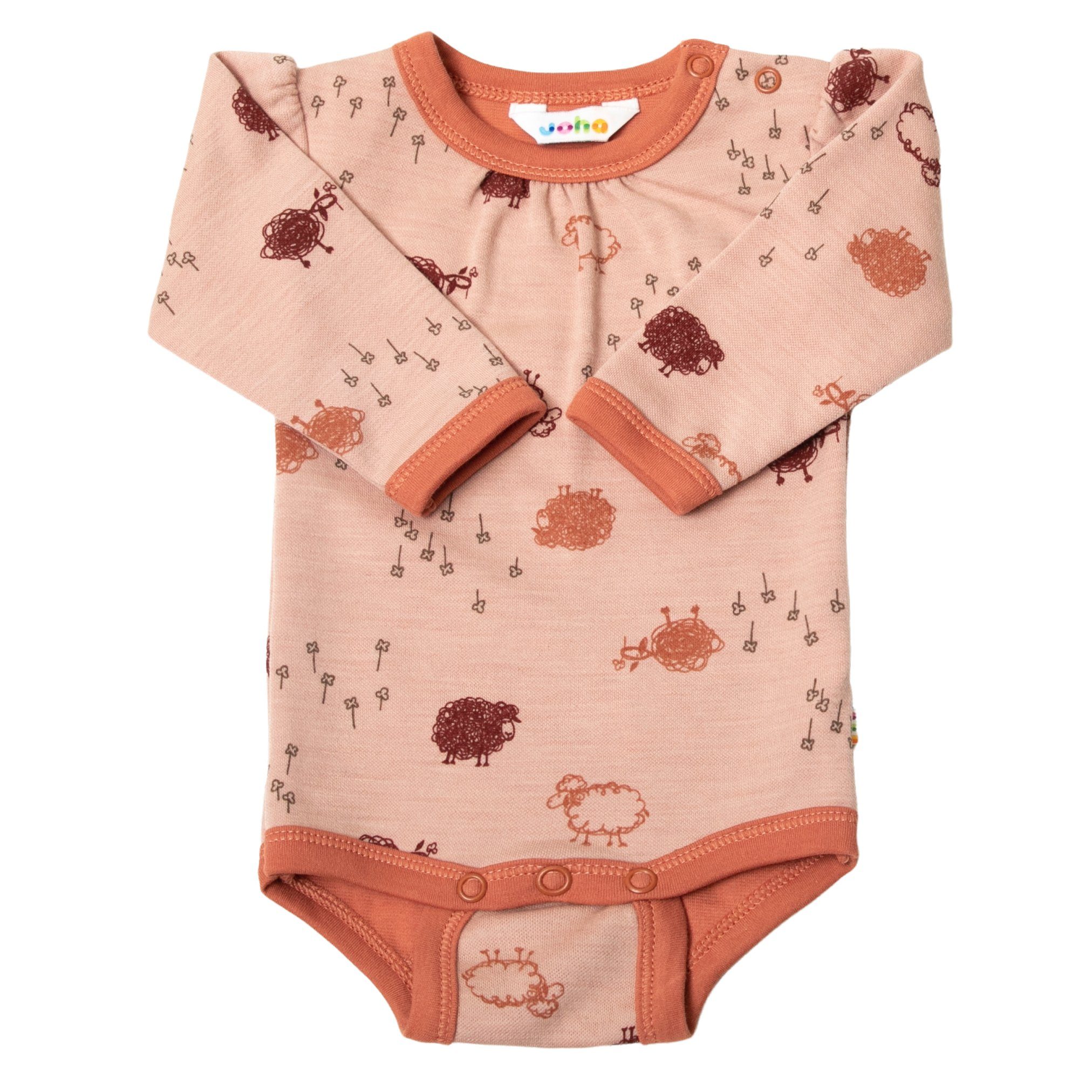 Joha Body Langarmbody Merinowolle/Bio-Baumwolle