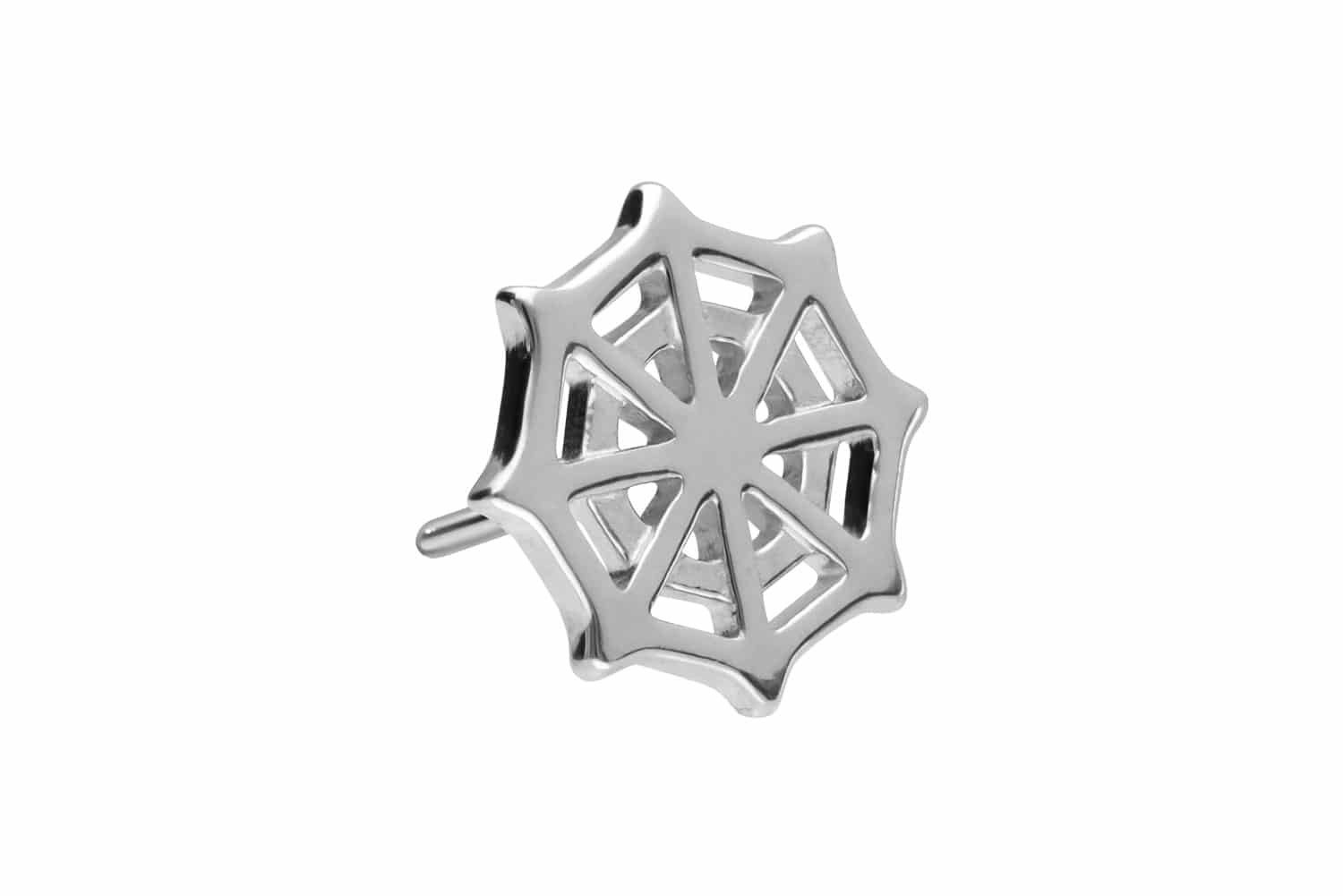Piercing-Set 14 Karat Gold Schraubaufsatz mit Außengewinde SPINNENNETZ