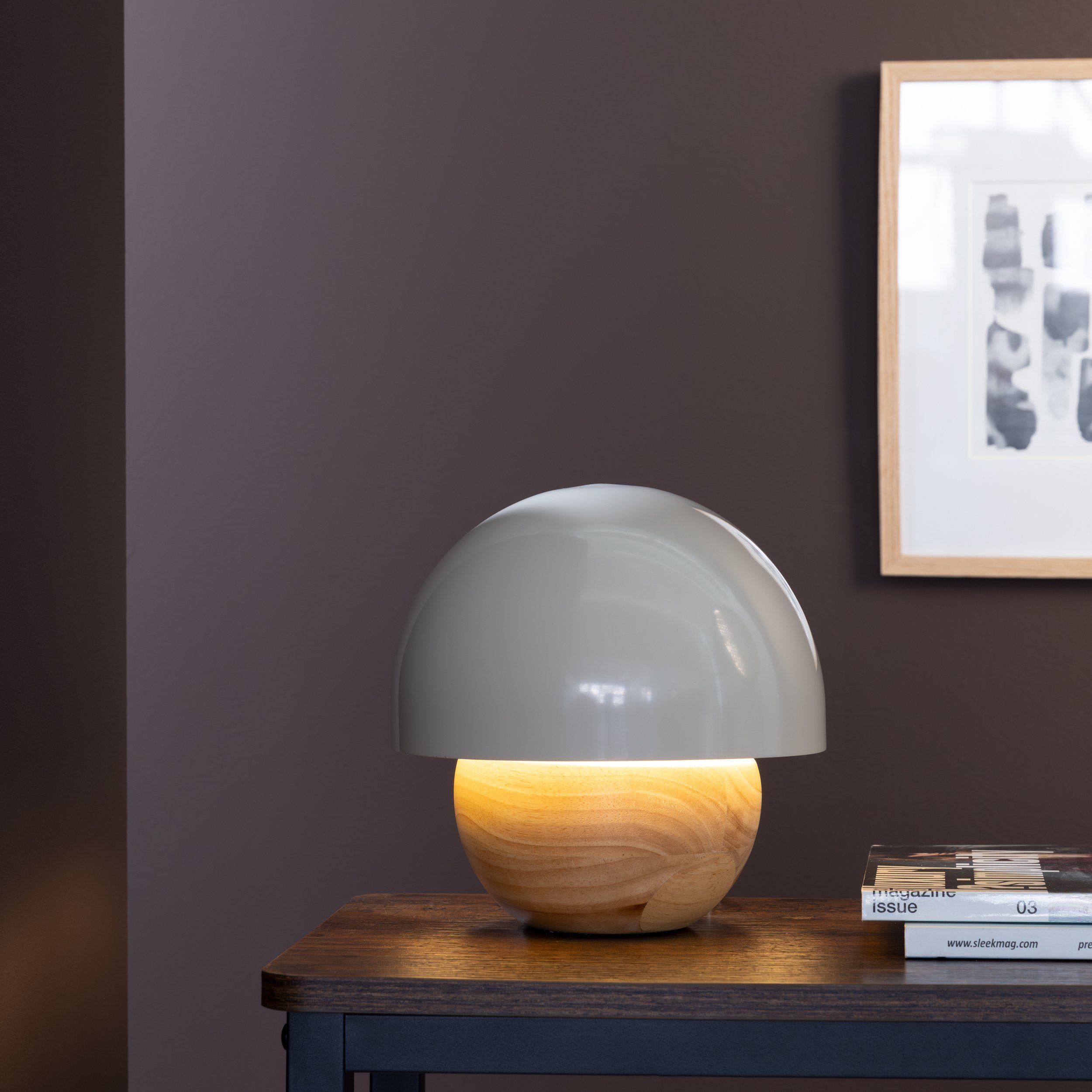 Brilliant Tischleuchte Nalam, ohne Leuchtmittel, Pilz-Tischleuchte, Ø 20 cm günstig online kaufen