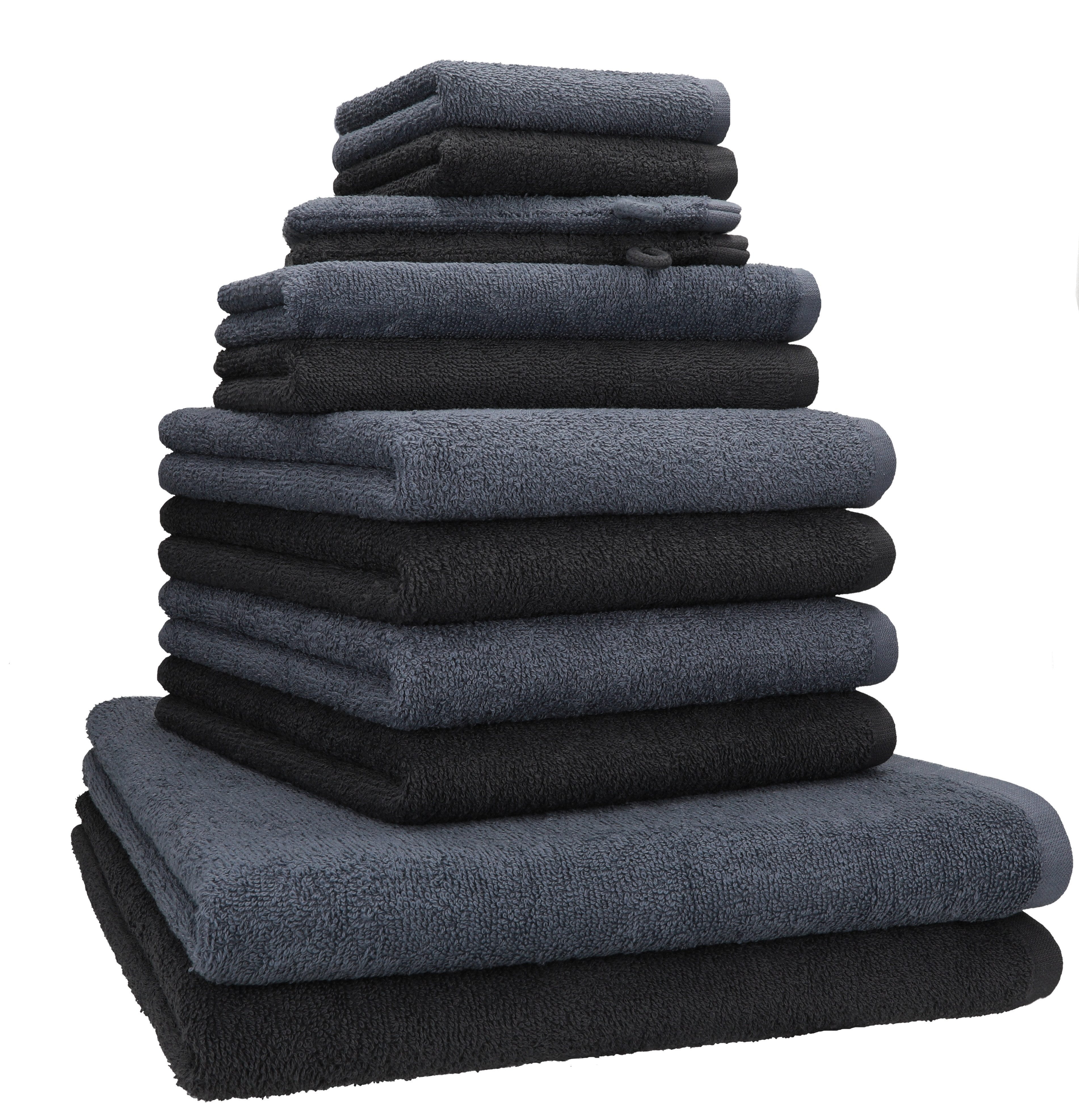 Betz Handtuch Set Berlin 12-teilig - 2 Duschtücher 70×140 cm, 4 Handtücher 50×100 cm, Baumwolle (Set, 12-St), Gästetücher 30×50 cm, 2 Seiftücher 30×30 cm, 2 Waschhandschuhe