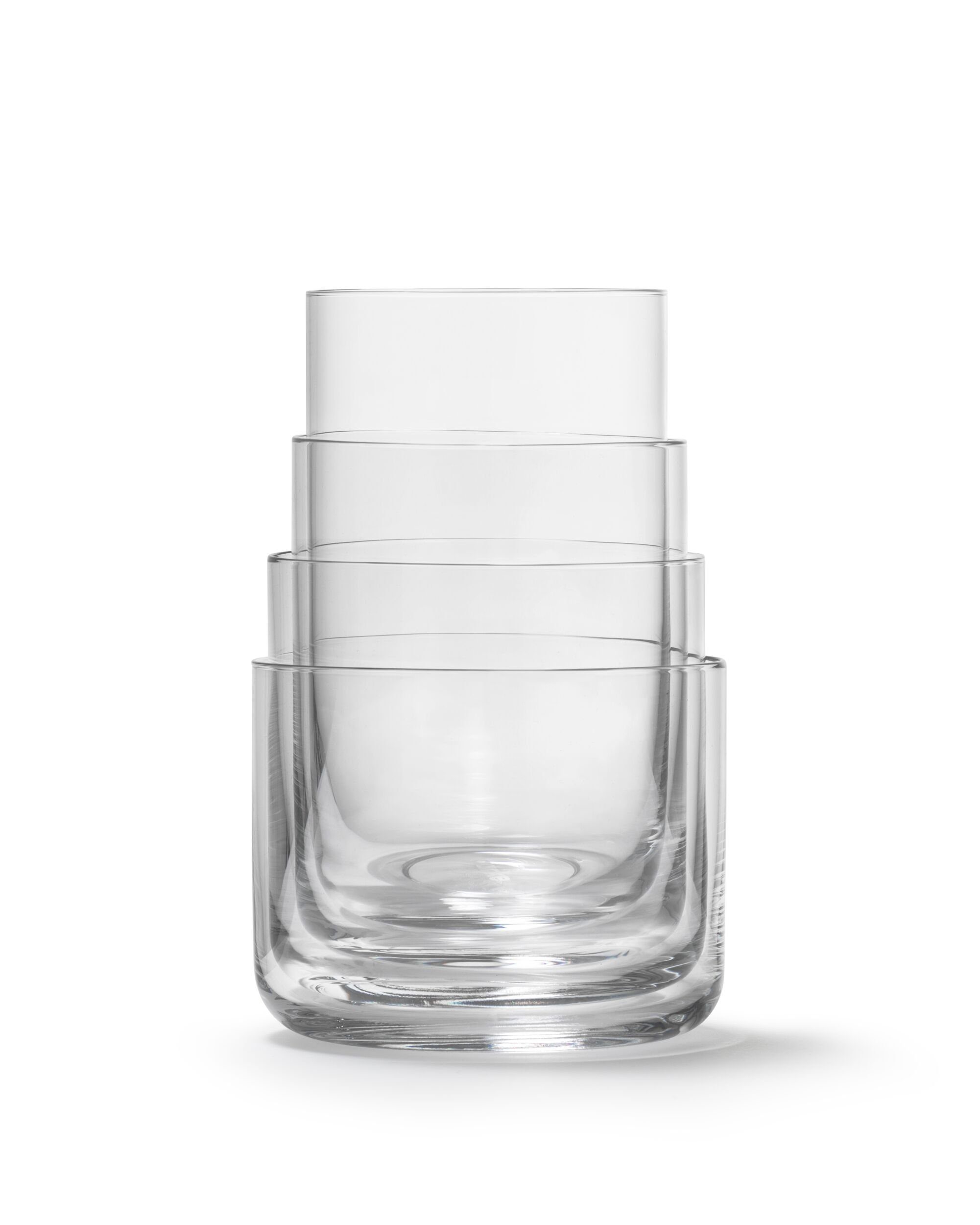 Aarke Gläser-Set Gläser 4er Set Nesting Glasses 4x 290ml Kristallglas stapelbar