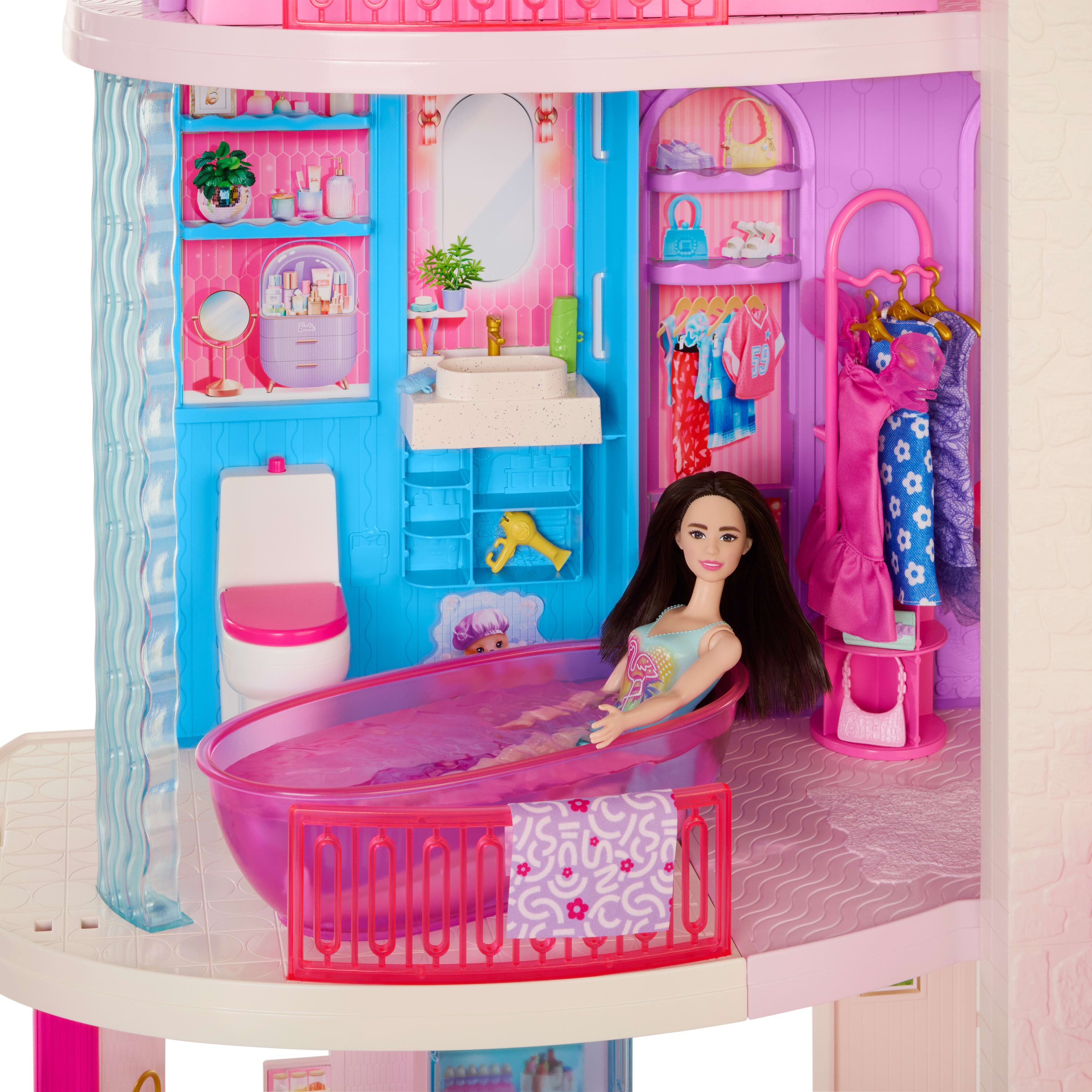 Barbie Puppenhaus Barbie Traumvilla (2026), mit Licht, Sound, 2 Pools, 2 Rutschen, 2 Häuser, Aufzug, 3 Etagen – Bild 5 von 5