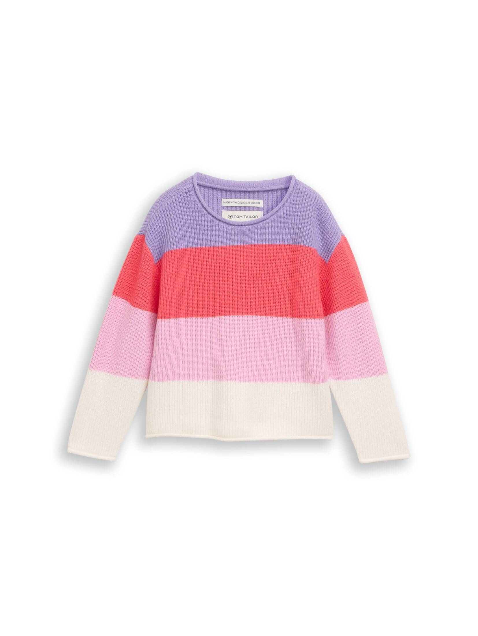 TOM TAILOR Strickpullover Pullover & Strickjacken Strickpullover mit gerollten Saumkanten