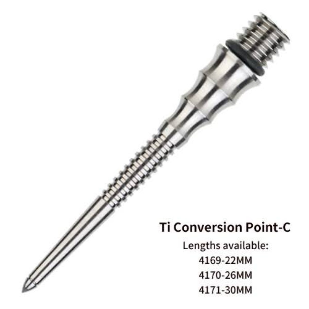 one80 Dartpfeil TI- Umrüst-Dartspitze Softdartpfeilen auf Steeldartpfeile 22 mm Typ C, Titan Dartspitze zum Umrüsten von Softdartpfeilen auf Steeldartpfeile