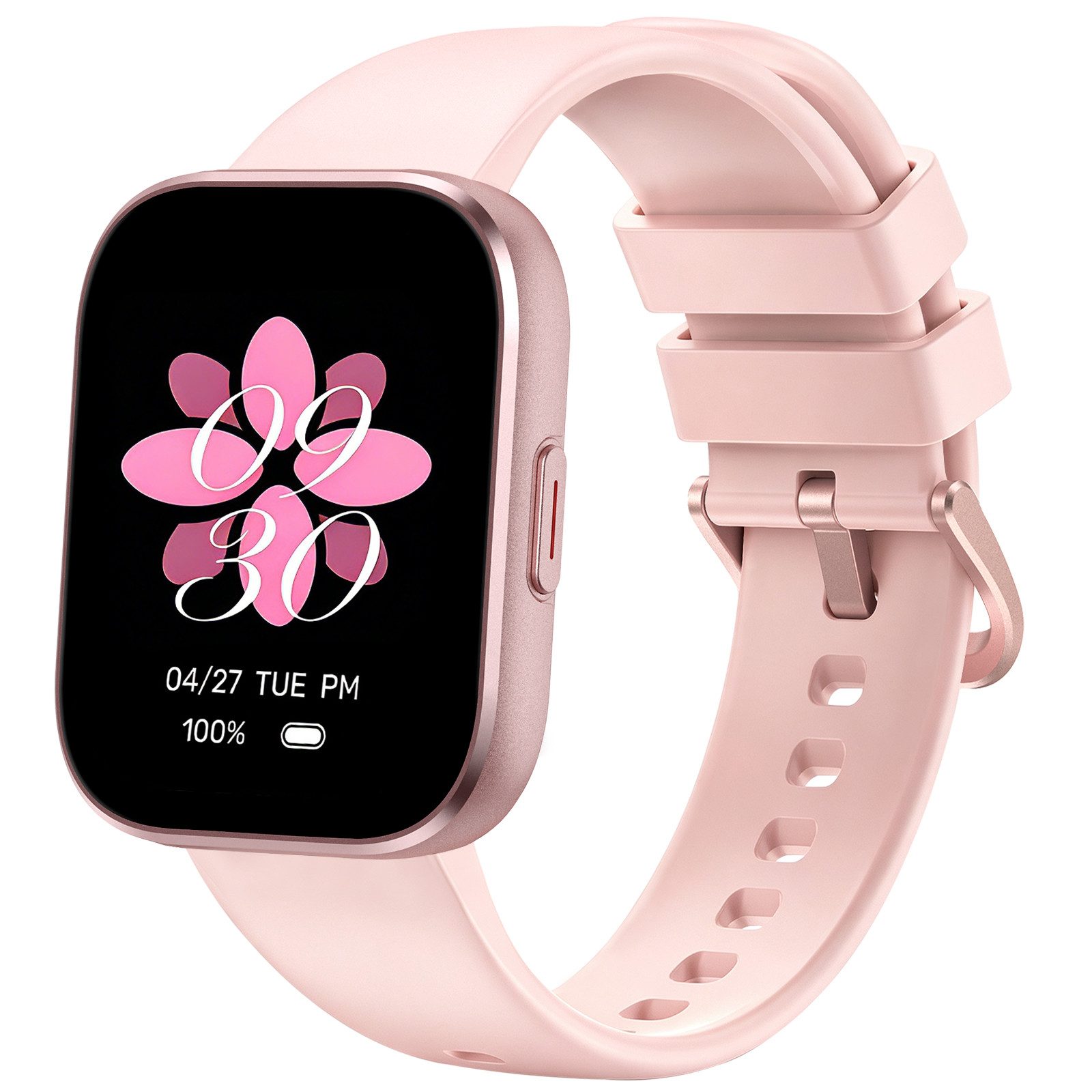Sytifro Smartwatch Damen Herren, Fitnessuhr mit Diamantgeschliffenes Design Smartwatch (Full Touch Square Fine Sportuhr Damen cm)