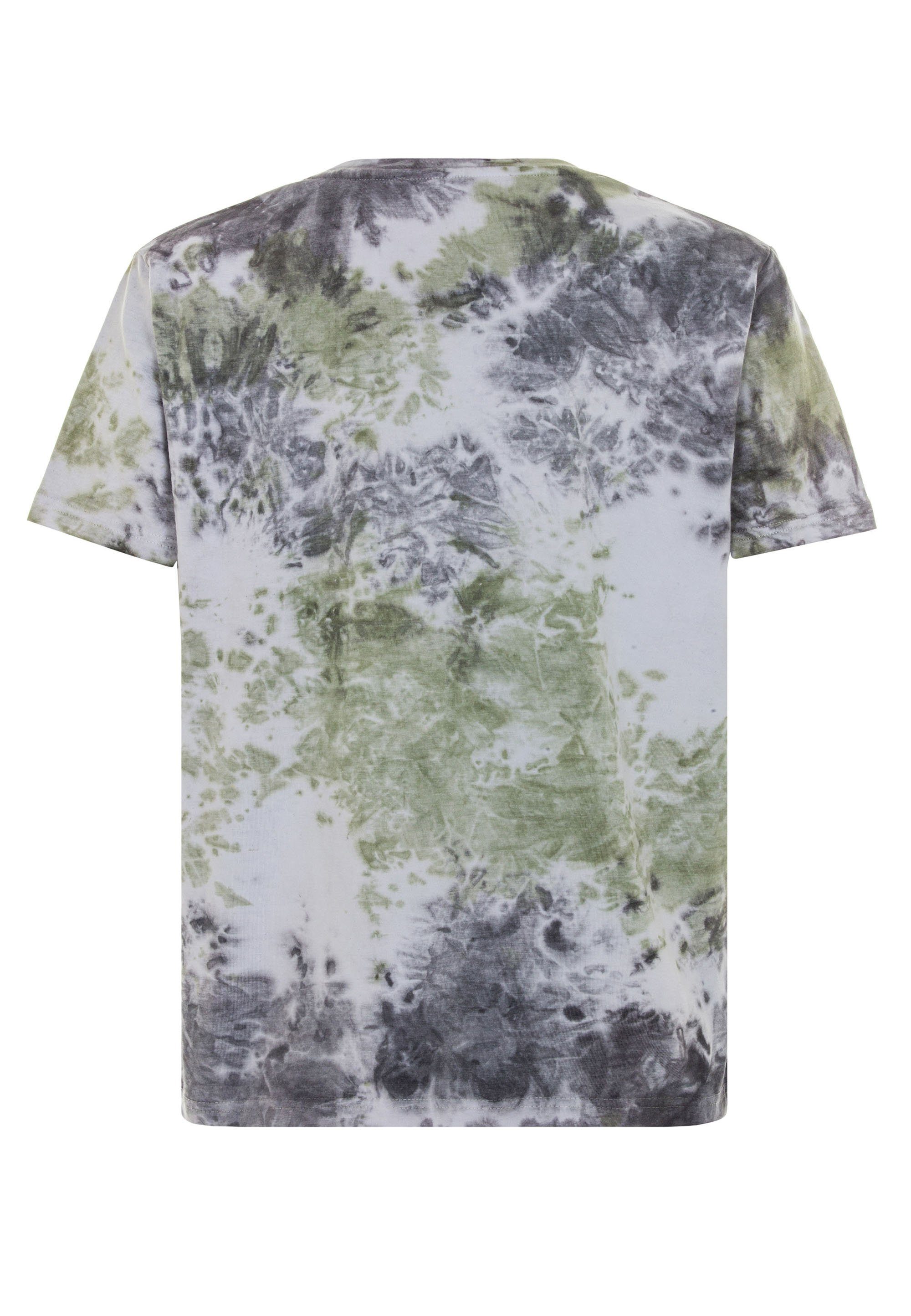 Cipo & Baxx T-Shirt mit Biker-Frontprint blau