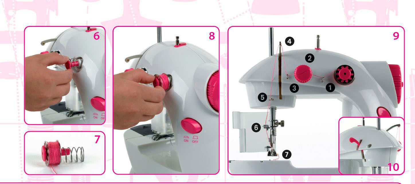 Klein Kinder-Nähmaschine Fashion Passion, batteriebetrieben