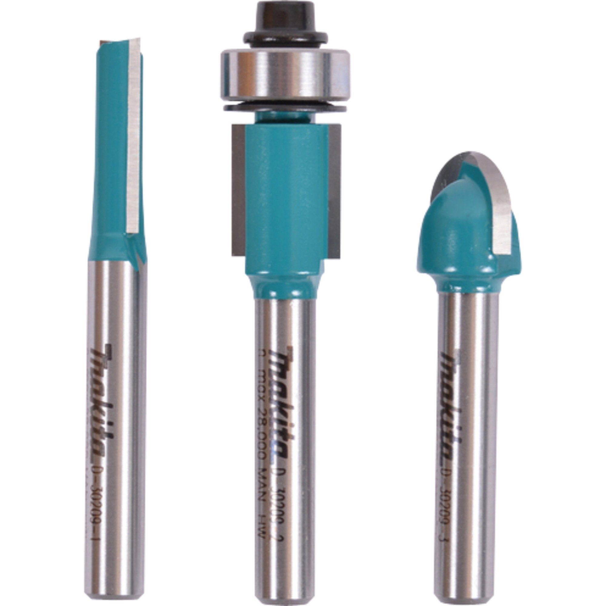 Makita Fräse Makita Fräser-Set D-30209, 3-teilig, (6mm-Schaft)