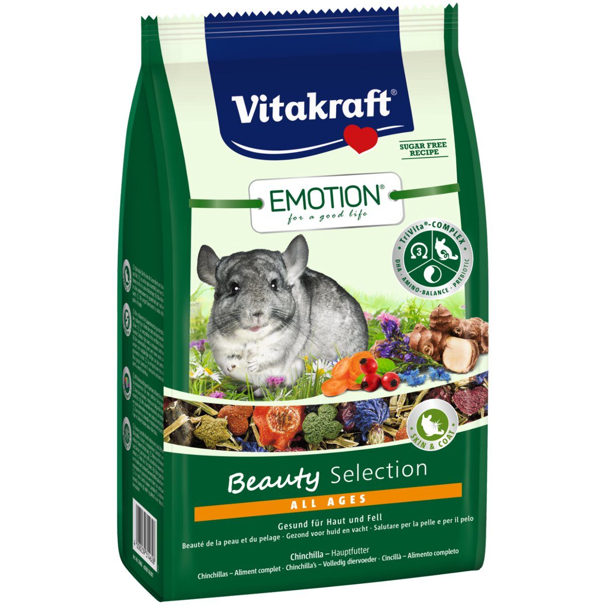 Vitakraft Vitakraft Emotion Beauty All Ages, Chinchillafutter, Hauptfutter für: Chinchillas