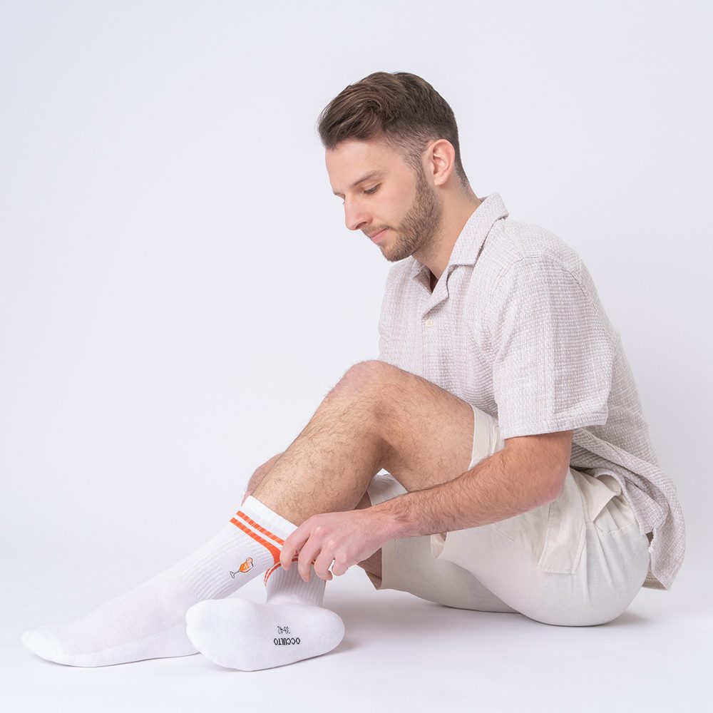 OCCULTO Tennissocken Damen & Herren Motiv Tennissocken 3er Pack (Modell: Summer) (3-Paar)