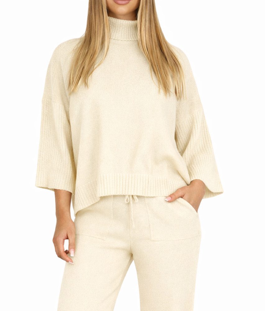 Mississhop Strickhose Damen Strick Zweiteiler – Pullover mit Hose, weicher Stoff M.412 – Bild 4 von 5