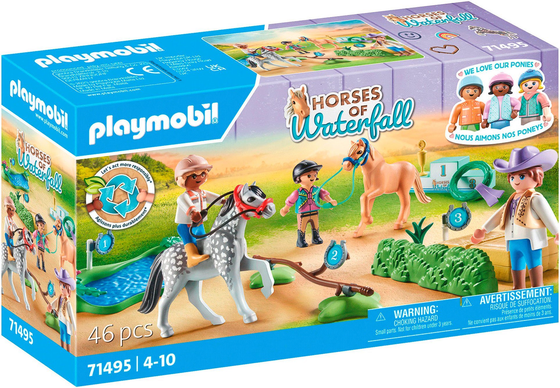 Playmobil® Ponyturnier (71495), Horses of Waterfall Konstruktions-Spielset, günstig online kaufen