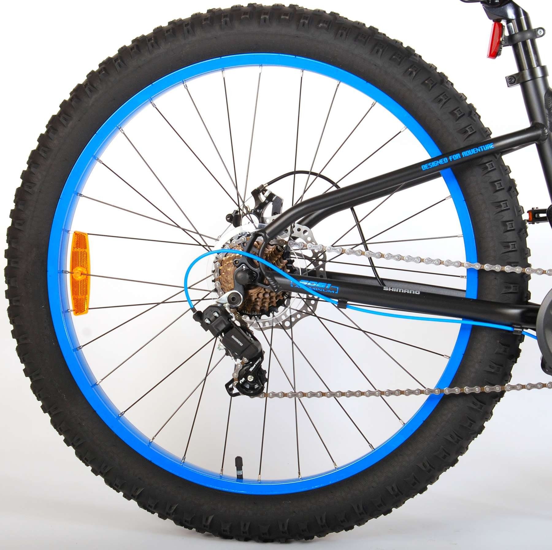 TPFSports Kinderfahrrad Volare Gradient 26 Zoll mit Scheibenbremse, 7 Gang, (Jungsfahrrad - Jungen Kinderrad - 7 Gänge - Sicherheitsgriffe), Kinderfahrrad 26 Zoll mit 7 Gänge - Kinder Jugend Fahrrad Schwarz