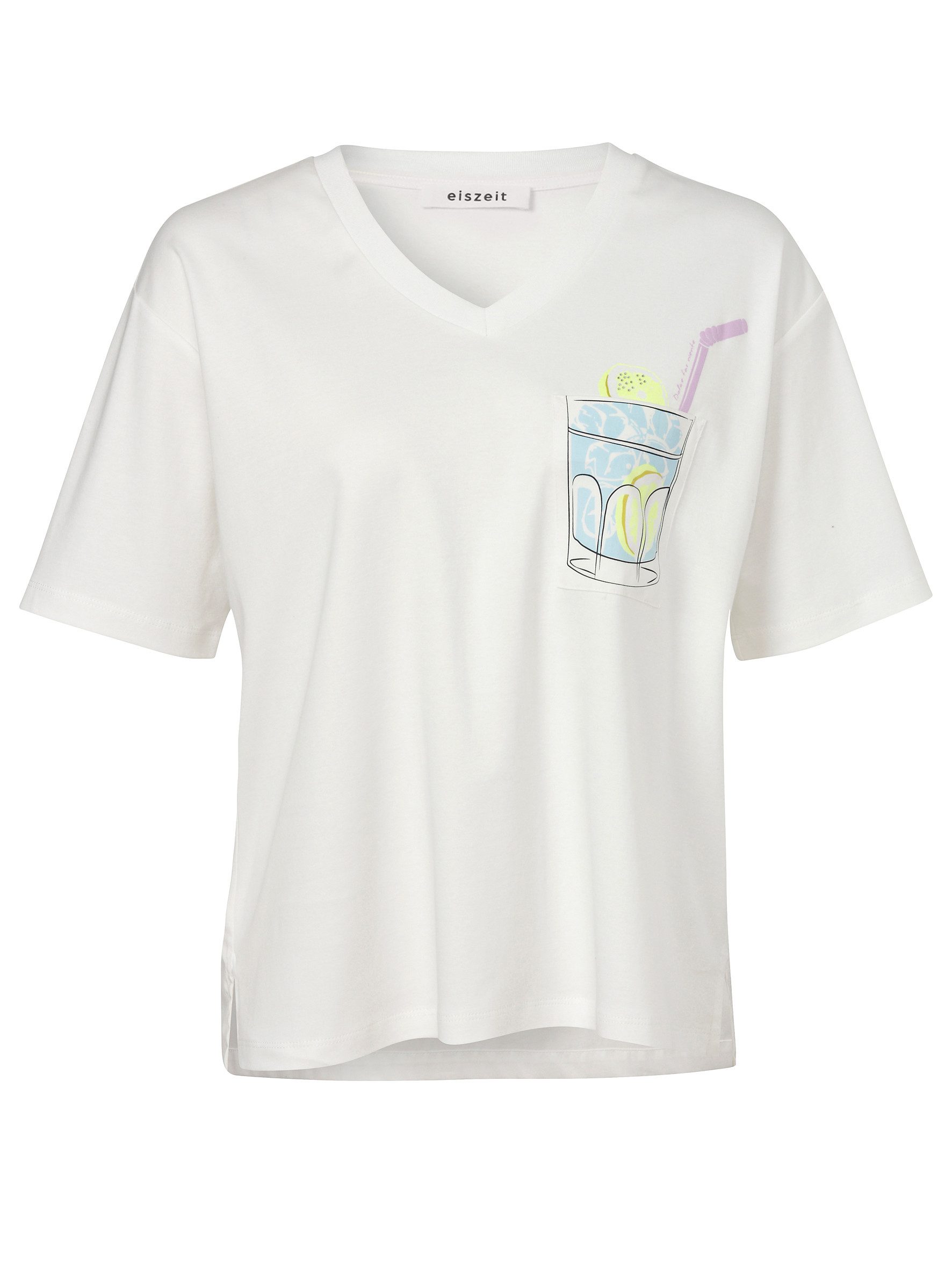 VIA APPIA T-Shirt T-Shirt V-Ausschnitt 1/2 Arm Motiv