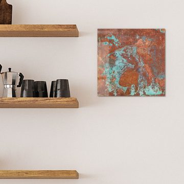 DEQORI Magnettafel 'Rostige Kupferplatte', Whiteboard Pinnwand beschreibbar