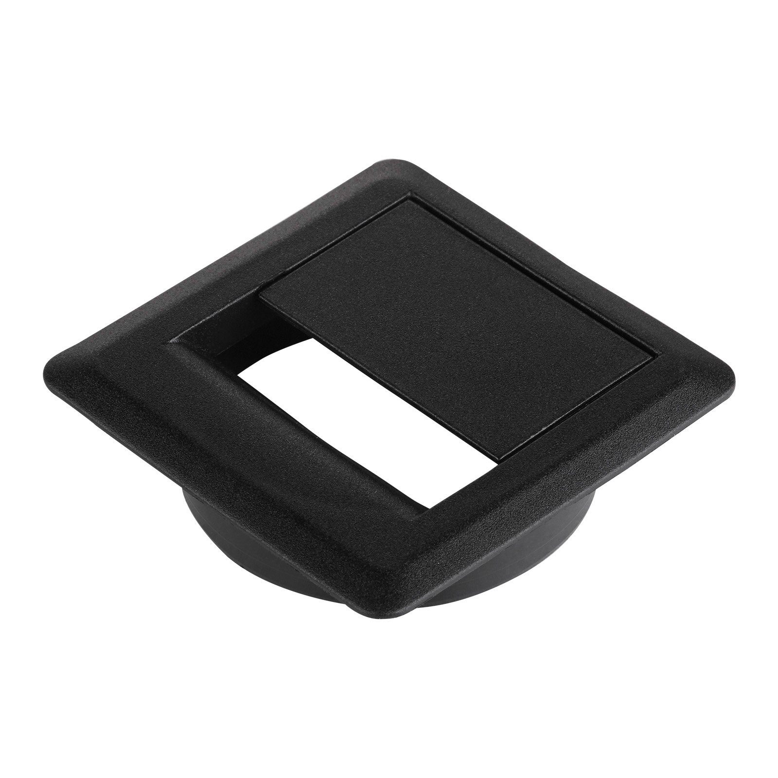 CAVO Kabelkanal Durchlass mit Einbautiefe 15,5 mm (1-St), 60 mm Durchmesser 70 x 70 mm, schwarz