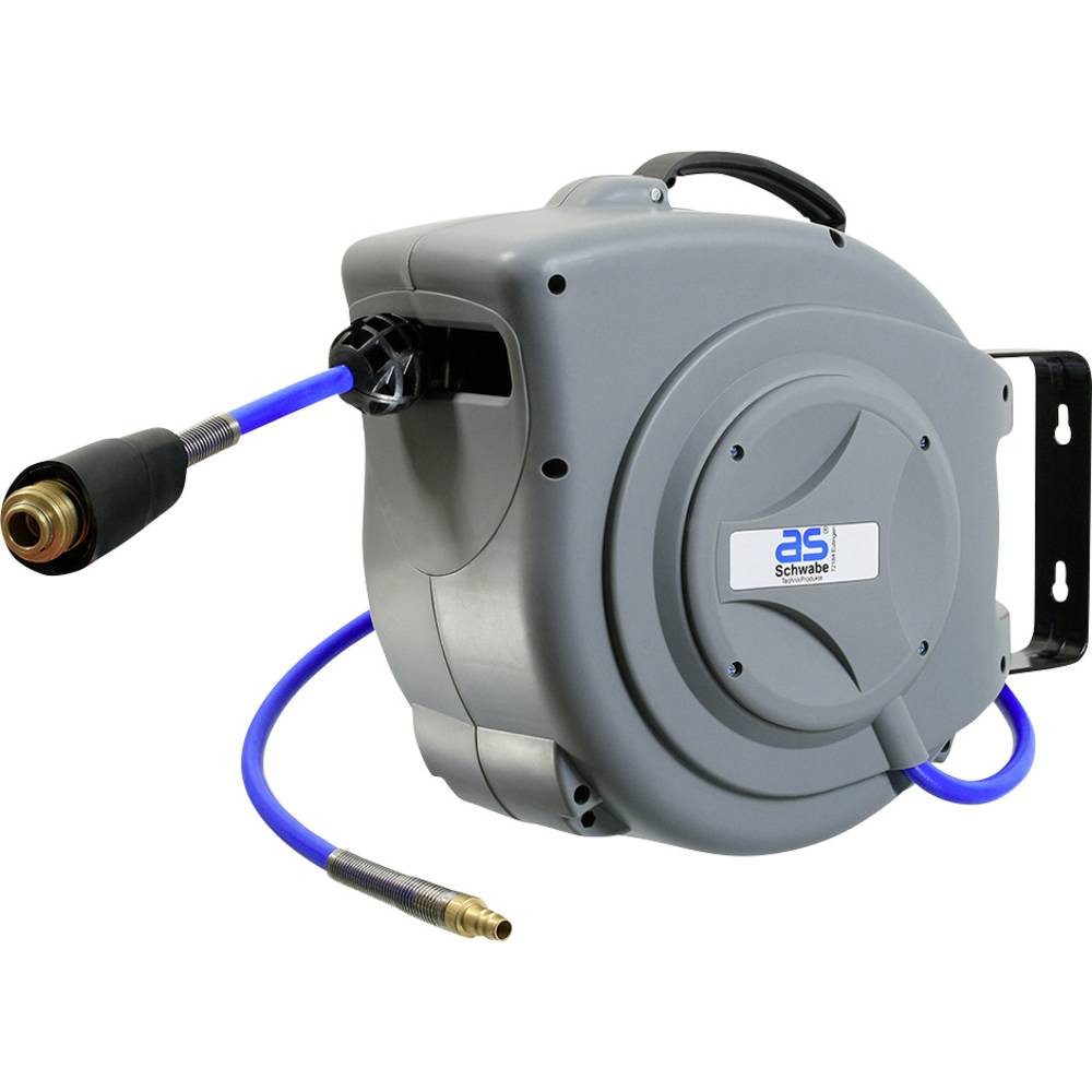as - Schwabe Druckluftschlauch Automatischer Druckluftschlauch-Aufroller 12613, Wandbefestigung