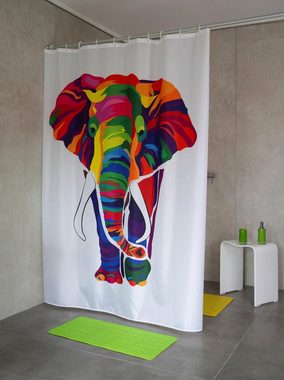 Ridder Duschvorhang Elephant Breite 180 cm, inkl. Duschvorhangringe