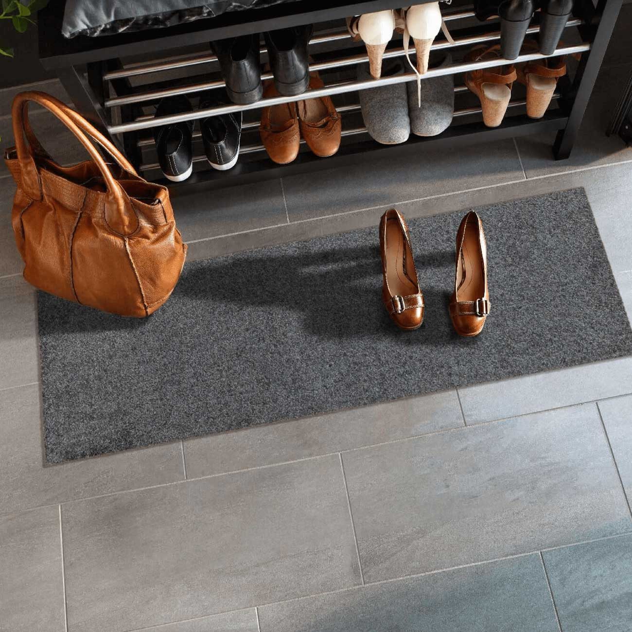 Salonloewe Fußmatte Läufer klein 30x100 Uni anthrazit, Läufer klein, Höhe: günstig online kaufen