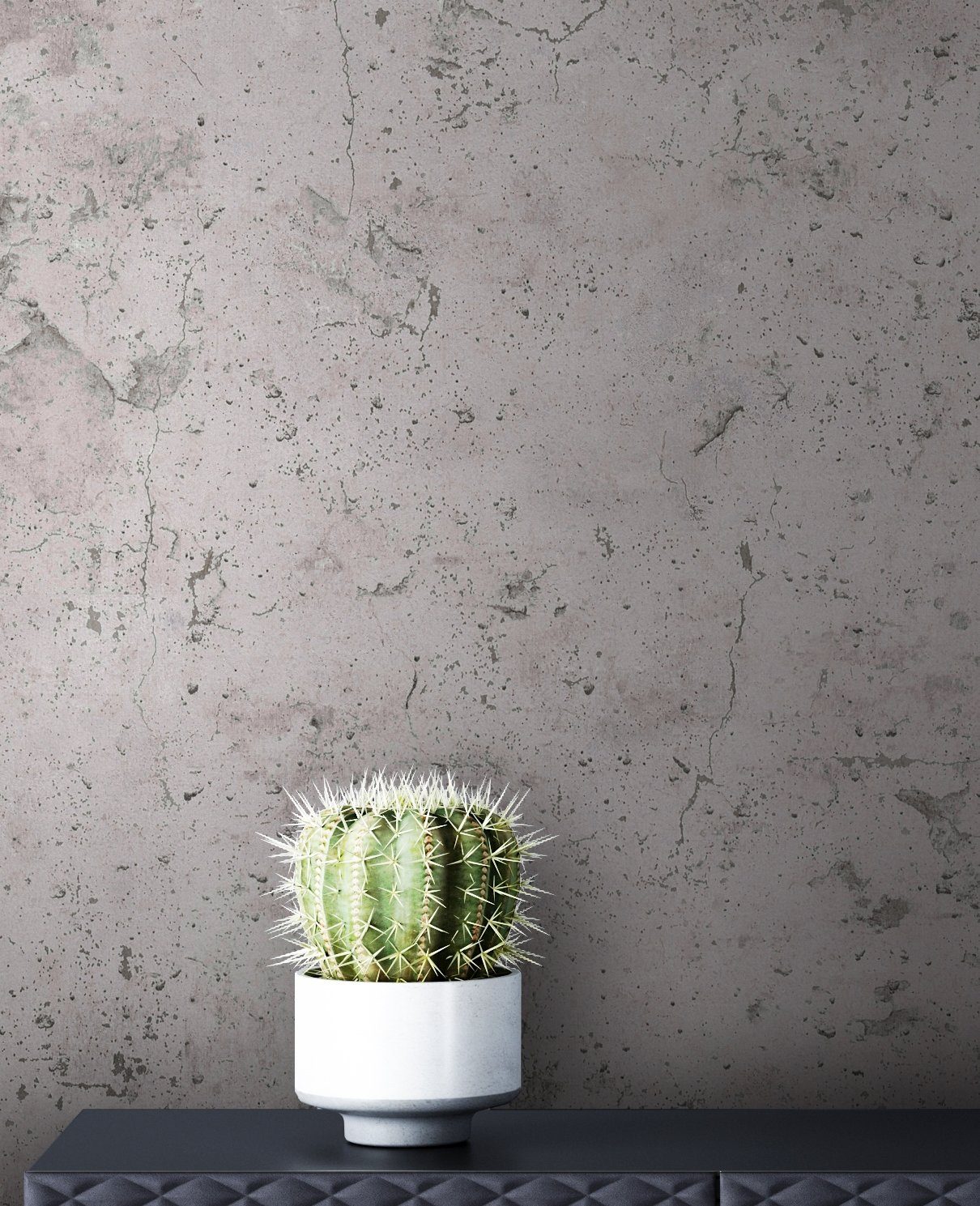 Newroom Vliestapete, Grau Tapete Beton Modern günstig online kaufen
