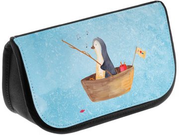 Mr. & Mrs. Panda Kosmetiktasche Pinguin Angelboot - Eisblau - Geschenk, Kulturbeutel, verträumt, Kosm (1-tlg), Liebevolle Motive