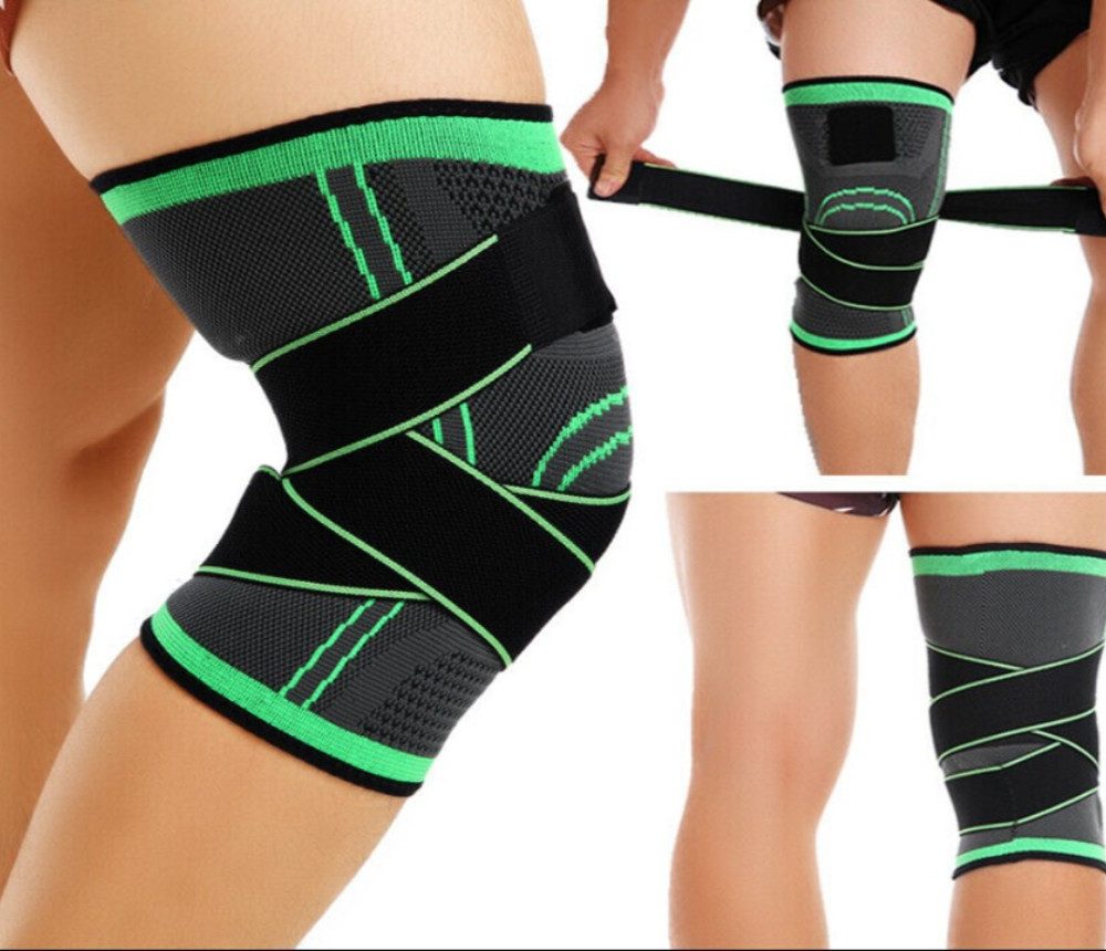 Rötting Design Kniebandage Rötting Sports 2 Kniebandagen Sportbandage Kniestütze neongrün/schwarz