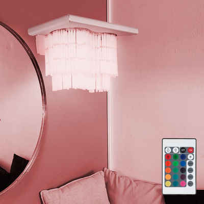 etc-shop LED Wandleuchte, Leuchtmittel inklusive, Warmweiß, Farbwechsel, Wandlampe Wandleuchte Wohnzimmerlampe dimmbar Fernbedienung LED RGB