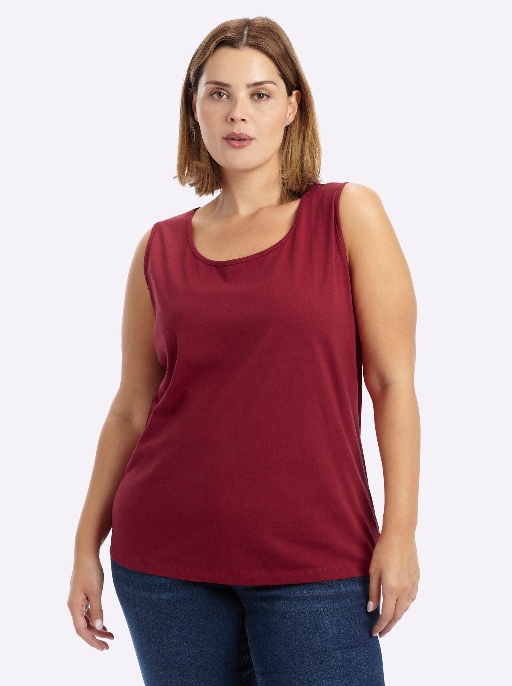 Sheego Shirttop Doppelpack Tops Ärmellos (2-tlg)