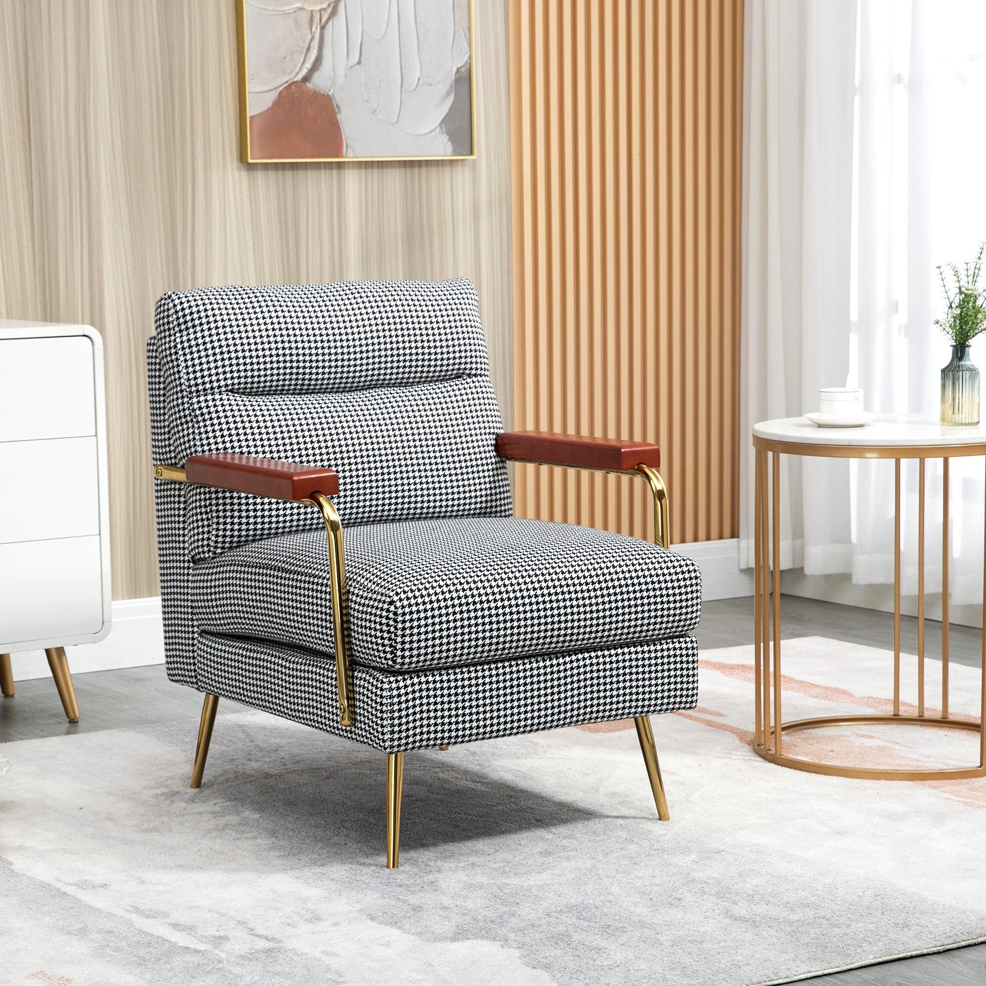 HOMCOM Relaxsessel Akzentsessel mit Leinenoptik, Loungesessel günstig online kaufen
