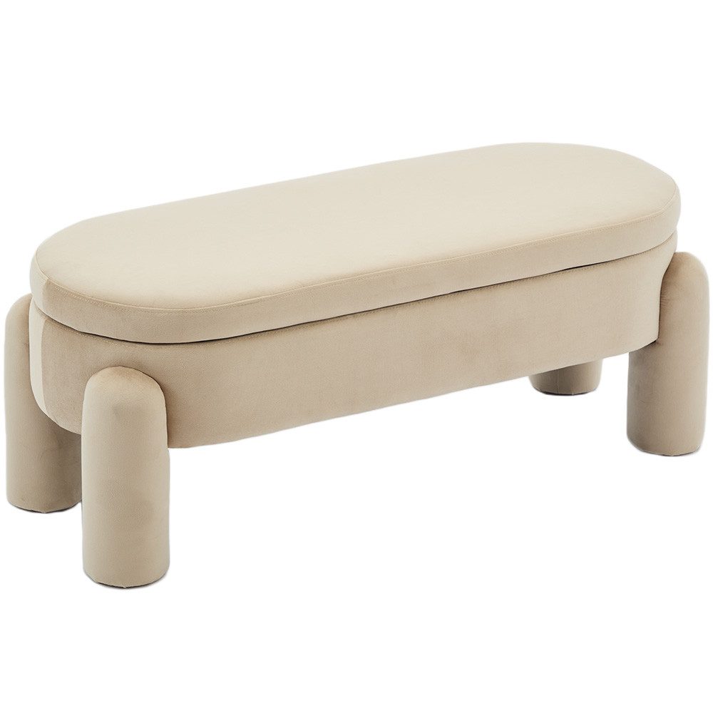 WAHSON OFFICE CHAIRS Sitzbank mit Stauraum Sitzhocker Schlafzimmer aus Samt/Teddystoff