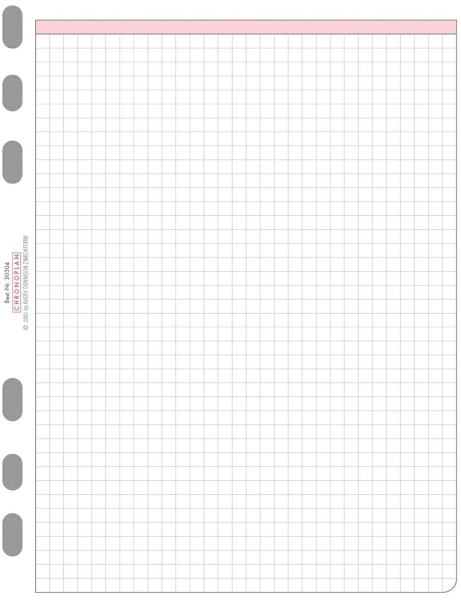 CHRONOPLAN Terminplaner Formblätter kariert A5 VE=50 Stück