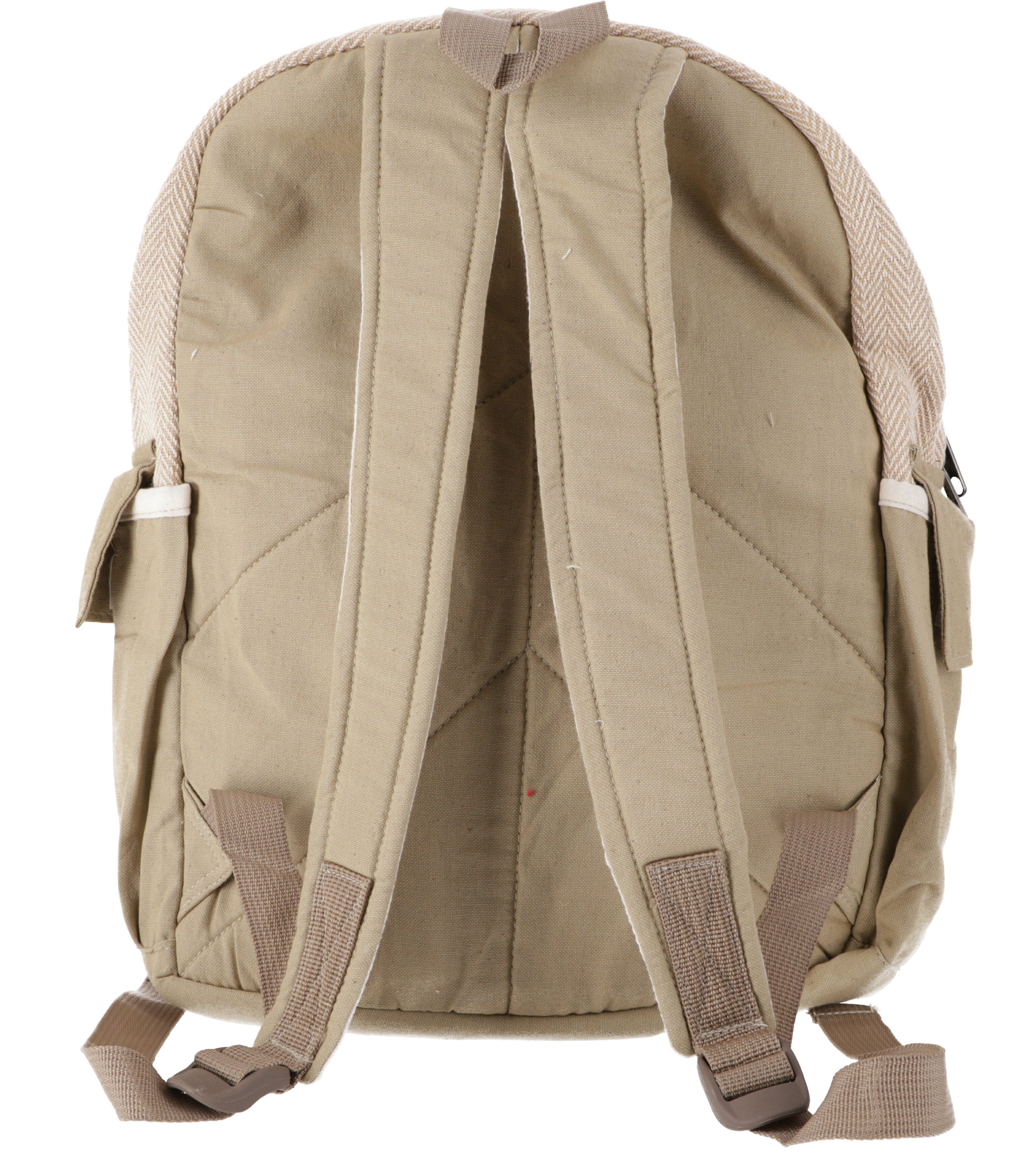Guru-Shop Freizeitrucksack Ethno Hanf Rucksack - natur/braun