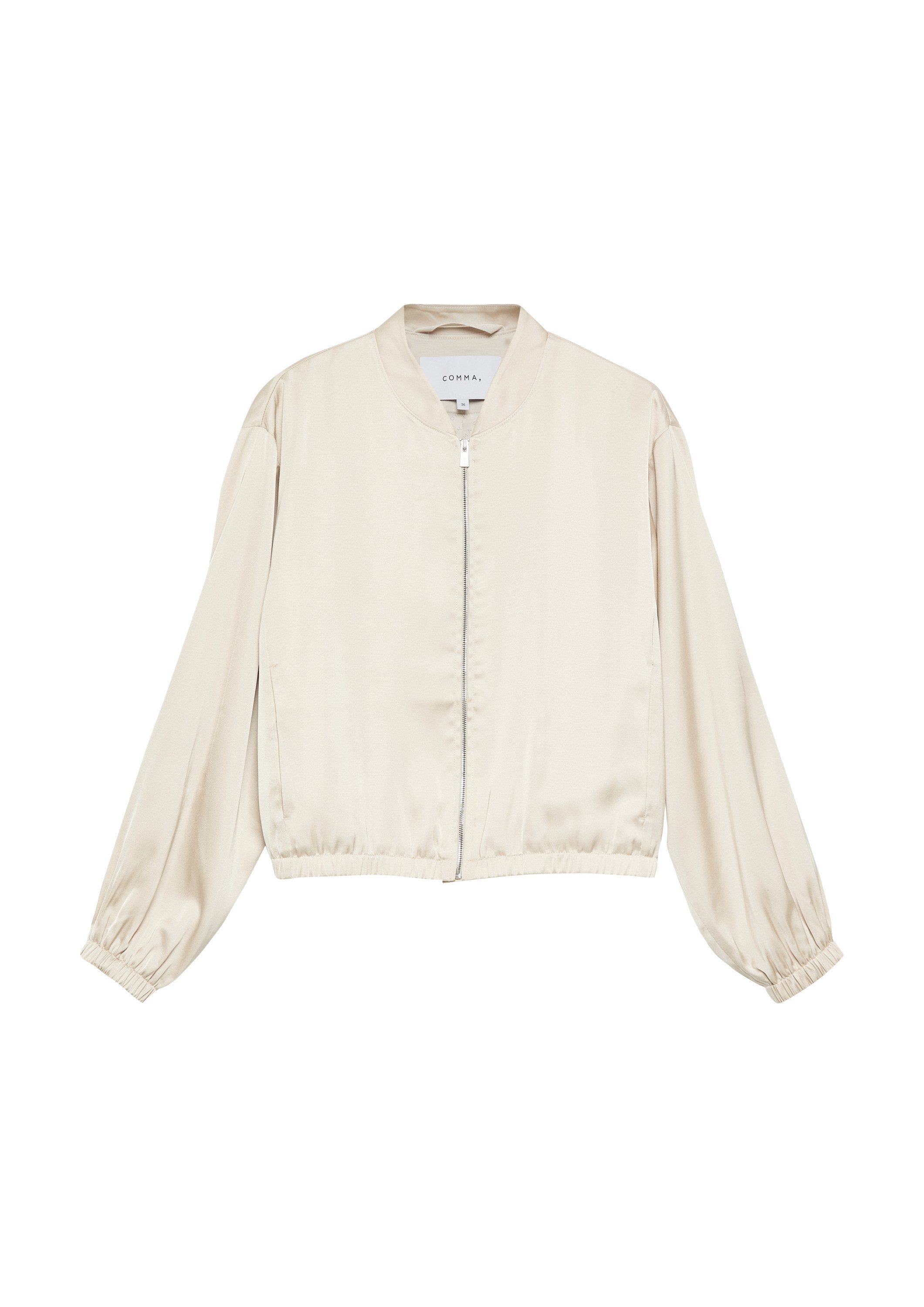 comma Funktionsjacke Indoor-Jacke Blousonjacke aus Satin