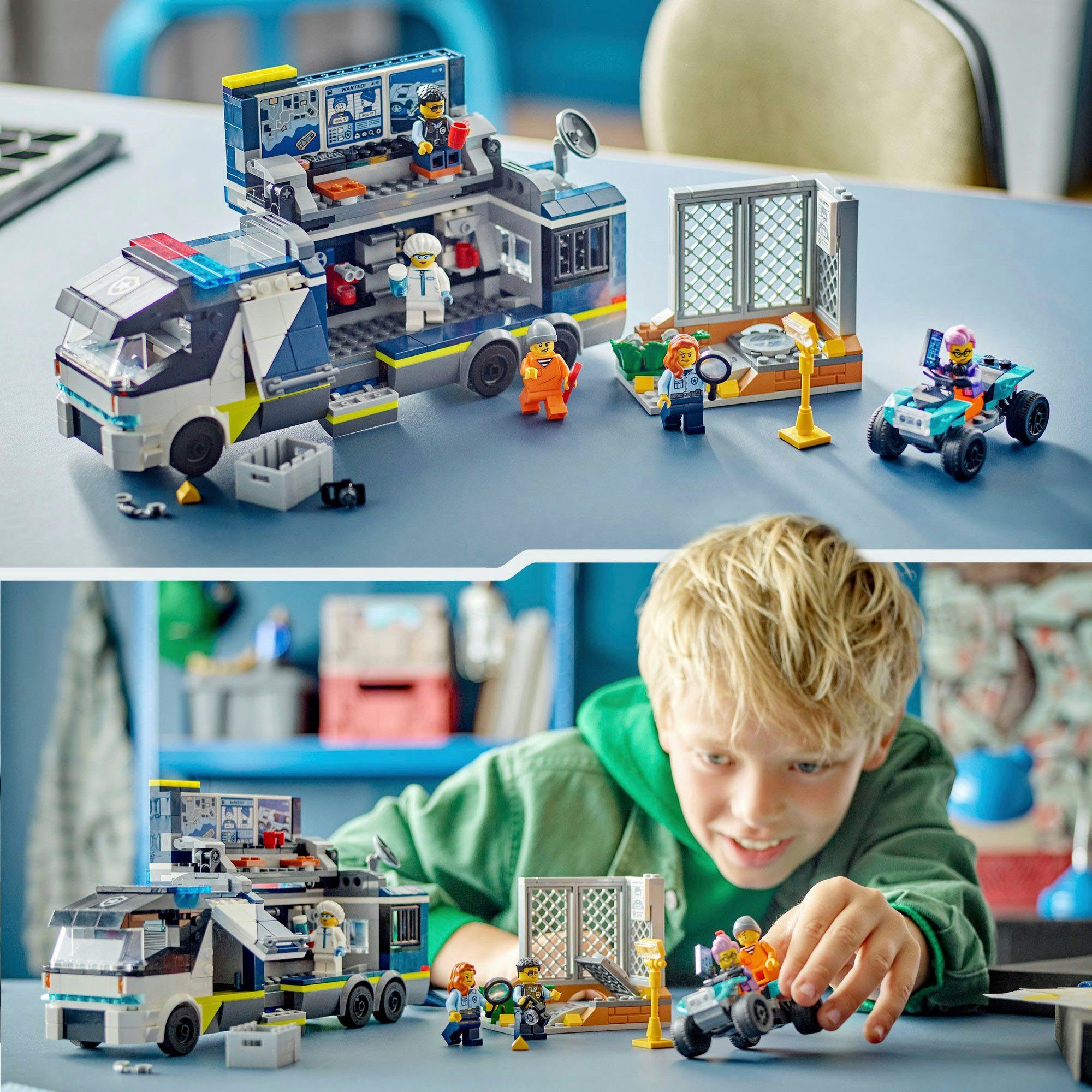 LEGO® Polizeitruck mit Labor (60418), LEGO City Konstruktionsspielsteine, ( günstig online kaufen