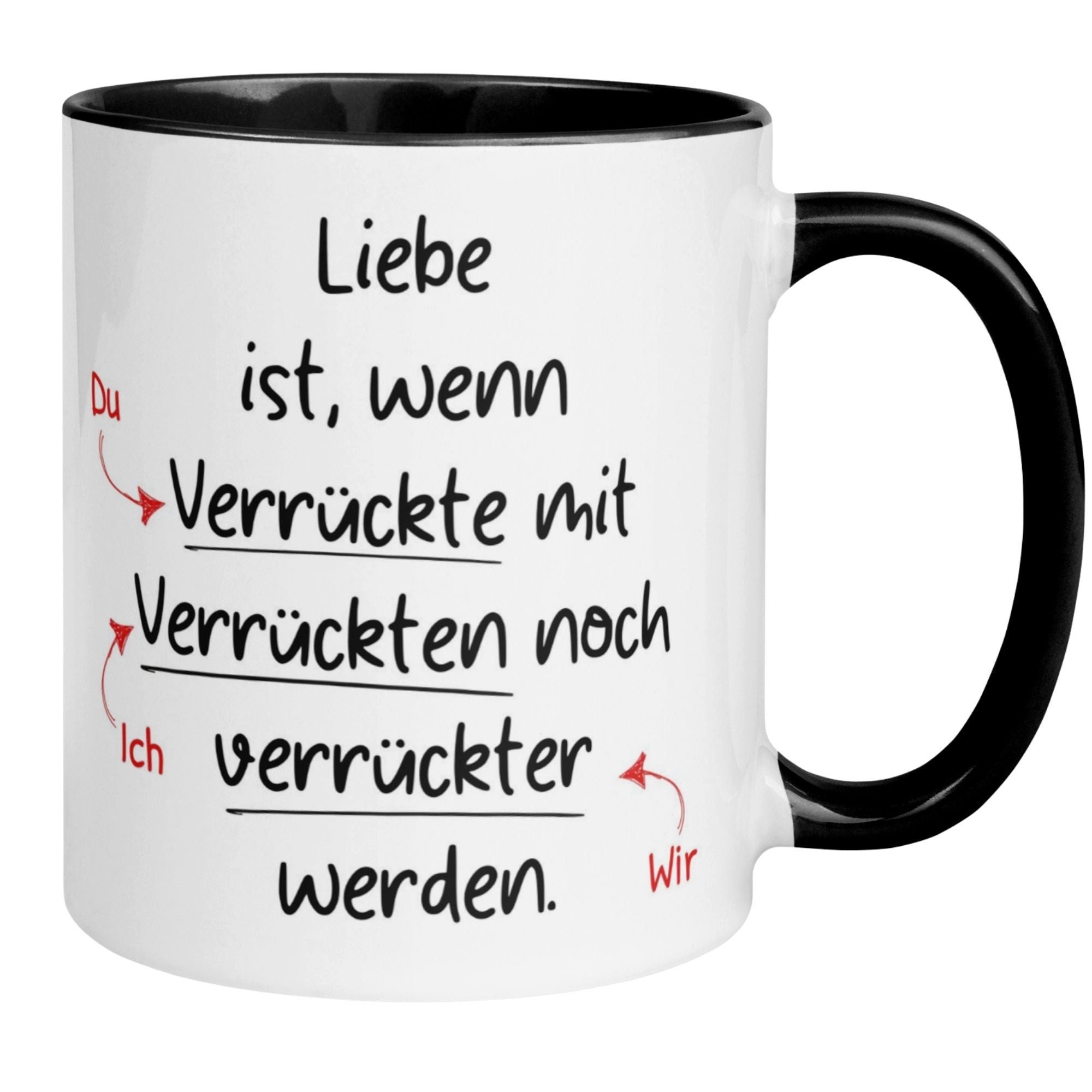 Momentals Tasse Liebe – Zusammen Verrückt – Ich liebe Dich Geschenk Partner Jahrestag, Gratis Versand · Links-&Rechtshänder · Spülmaschinenfest