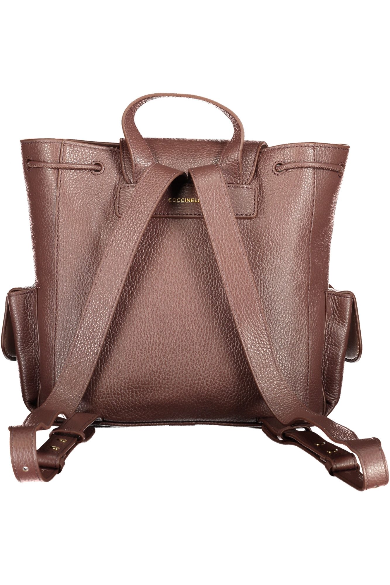 COCCINELLE Rucksack, Eleganter Damenrucksack Braun mit Kontrasten und Magnetverschluss