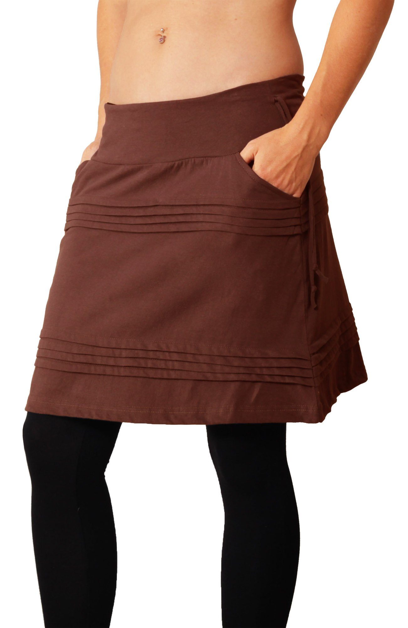 PUREWONDER Sommerrock Damen Rock mit Druckknöpfen günstig online kaufen