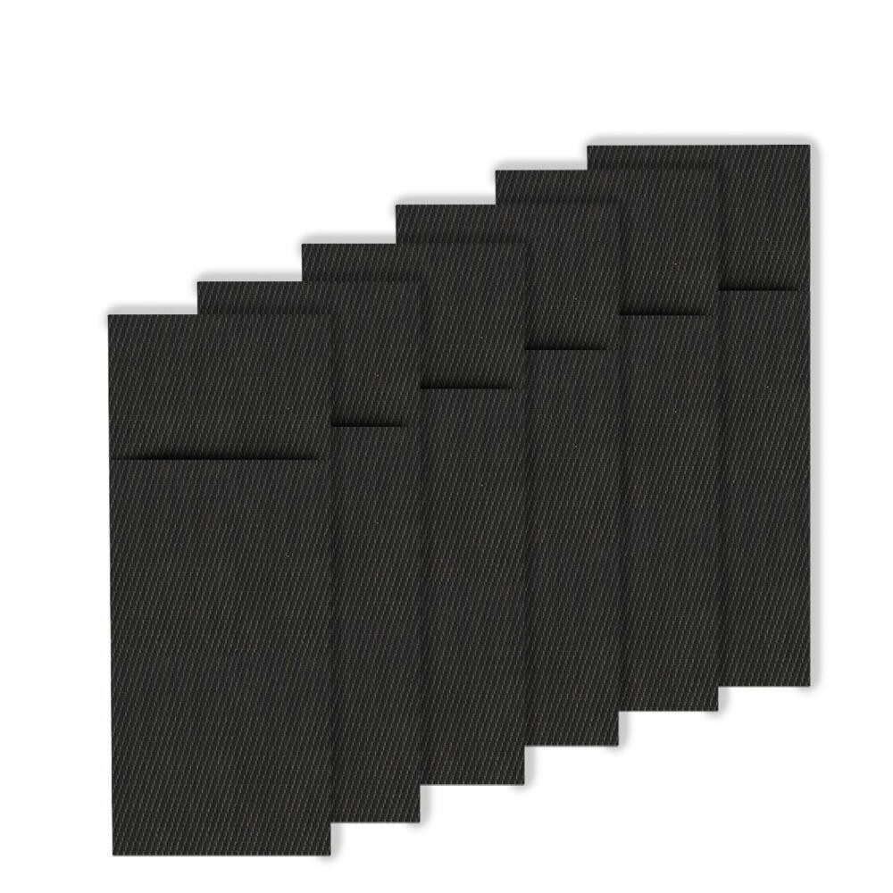 WESTMARK Stoffserviette 6 Bestecktaschen, 24 x 9 cm, Synthetik, Saleen-Edition: Home, Anthrazi