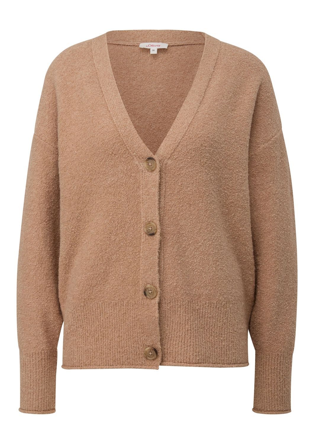 s.Oliver Strickjacke (1-tlg) Relaxed Fit, Bouclé, günstig online kaufen