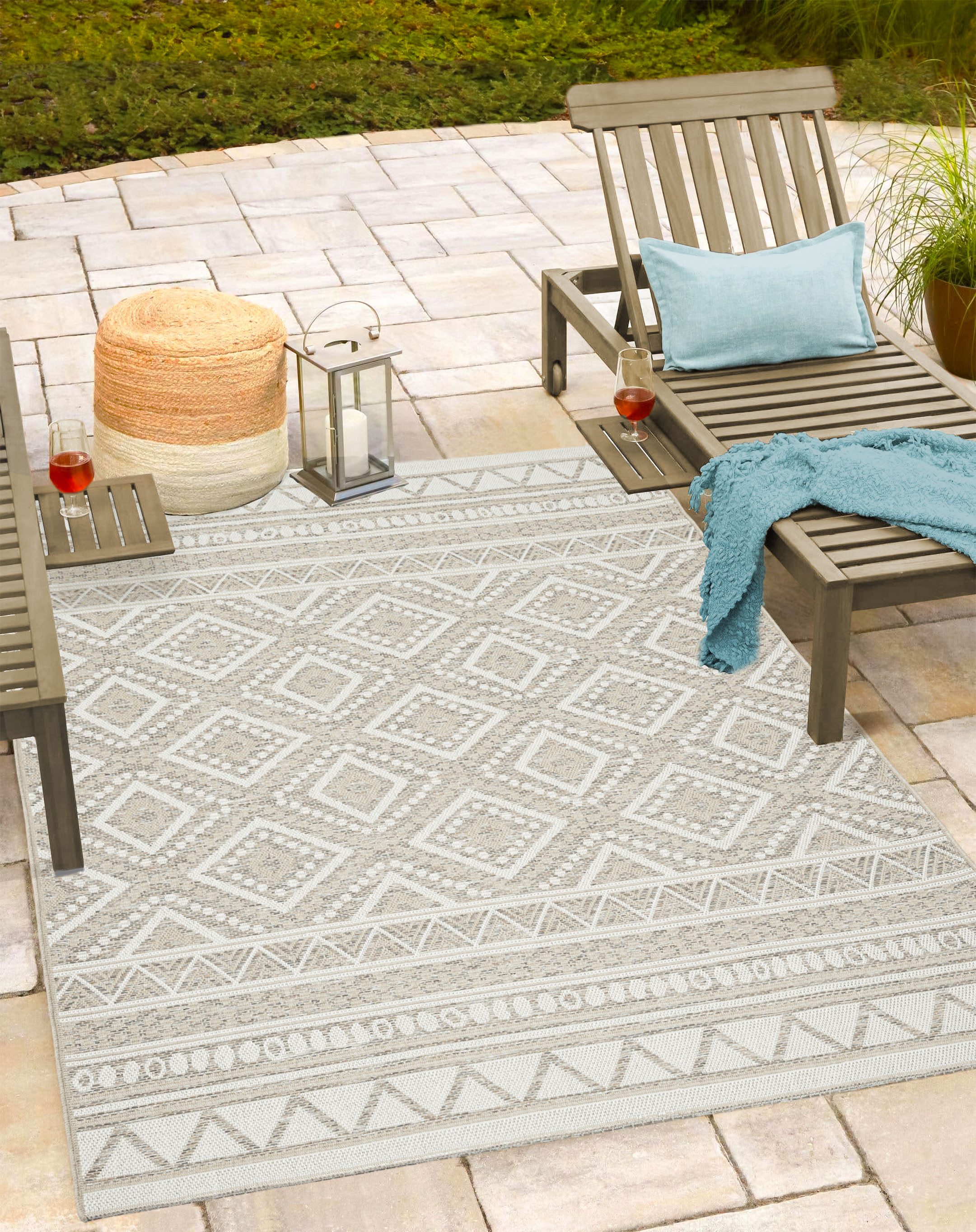 the carpet Teppich Calgary, rechteckig, Höhe: 1 mm, moderner robuster In und Outdoor Teppich